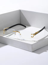 1/2 PCS Fashionable Trendy Frameless Rectangular Personalized Sunglasses For Daily Life